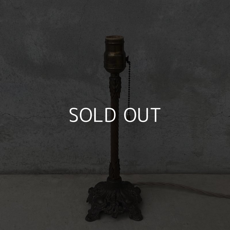 画像1: VINTAGE ANTIQUE DESKLAMP ヴィンテージ アンティーク デスクランプ スタンドライト 卓上ライト 照明 / テーブルランプ ろうそく型 キャンドル 店舗什器 アメリカ