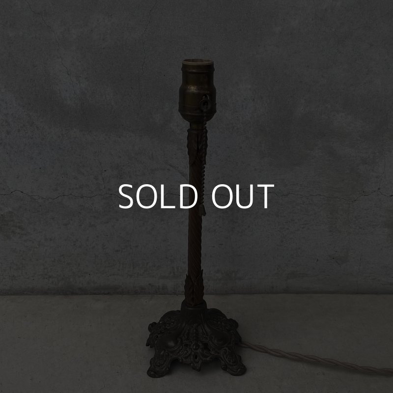 画像2: VINTAGE ANTIQUE DESKLAMP ヴィンテージ アンティーク デスクランプ スタンドライト 卓上ライト 照明 / テーブルランプ ろうそく型 キャンドル 店舗什器 アメリカ