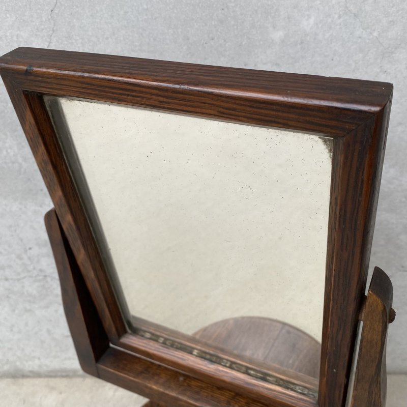 画像7: VINTAGE ANTIQUE MIRROR HAMILTON ヴィンテージ アンティーク スタンドミラー 鏡  / 卓上ミラー インテリア ディスプレイ ウッド 木製 雑貨 店舗什器 アメリカ USA