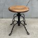 画像2: VINTAGE ANTIQUE TONK PIANO CHAIR STOOL  ヴィンテージ アンティーク ピアノチェア スツール 椅子 / 回転いす ウッド アイアン 木製 鉄 家具 店舗什器 アメリカ (1) (2)