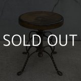 VINTAGE ANTIQUE TONK PIANO CHAIR STOOL  ヴィンテージ アンティーク ピアノチェア スツール 椅子 / 回転いす ウッド アイアン 木製 鉄 家具 店舗什器 アメリカ (2)