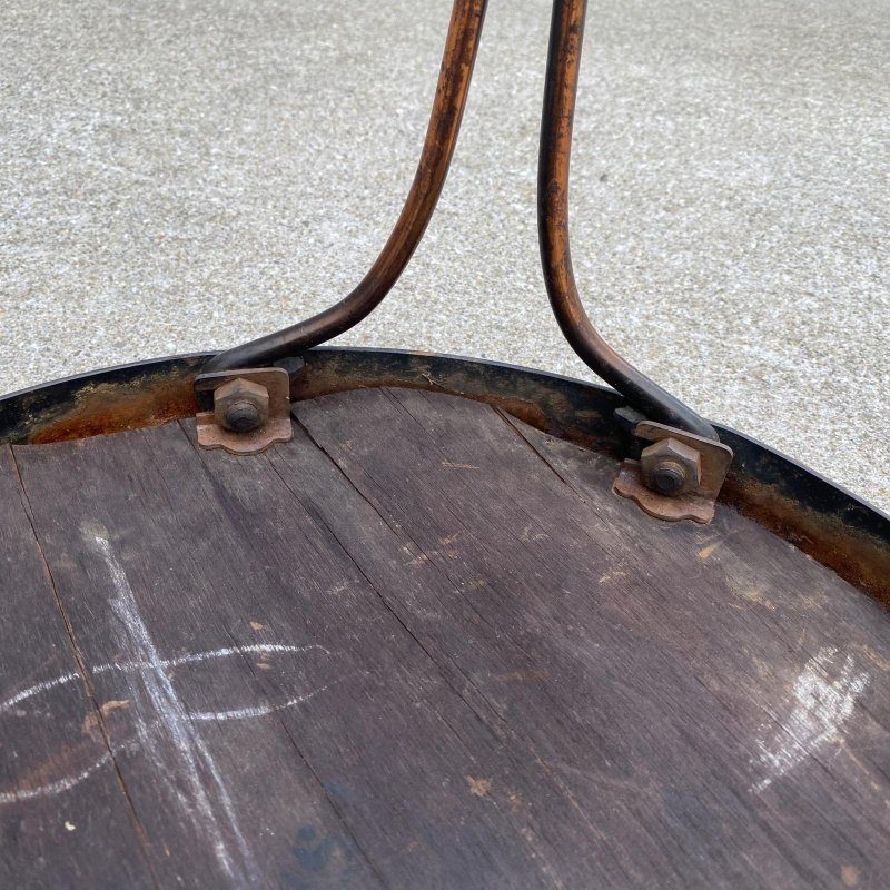 画像9: VINTAGE ANTIQUE JAPANNED CHAIR ヴィンテージ アンティーク ジャパンド ジャパンカラー 椅子 アイスクリームチェア パーラーチェア スツール / 家具 インテリア ディスプレイ アイアン 店舗什器 アメリカ