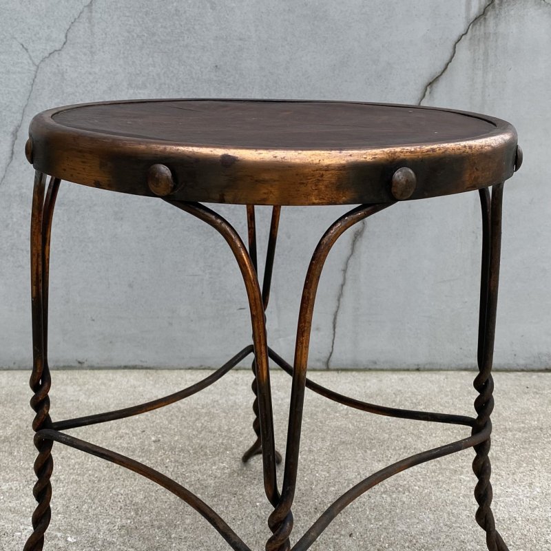 画像8: VINTAGE ANTIQUE JAPANNED CHAIR ヴィンテージ アンティーク ジャパンド ジャパンカラー 椅子 アイスクリームチェア パーラーチェア スツール / 家具 インテリア ディスプレイ アイアン 店舗什器 アメリカ