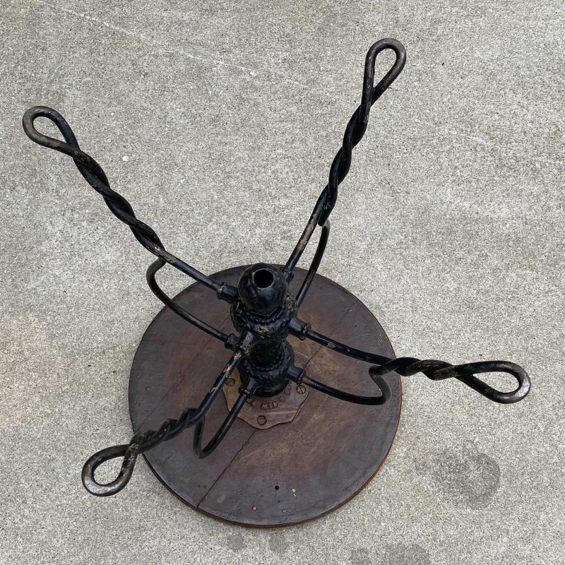 画像6: VINTAGE ANTIQUE TONK PIANO CHAIR STOOL  ヴィンテージ アンティーク ピアノチェア スツール 椅子 / 回転いす ウッド アイアン 木製 鉄 家具 店舗什器 アメリカ (1)