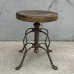 画像2: VINTAGE ANTIQUE TONK PIANO CHAIR STOOL  ヴィンテージ アンティーク ピアノチェア スツール 椅子 / 回転いす ウッド アイアン 木製 鉄 家具 店舗什器 アメリカ (2) (2)