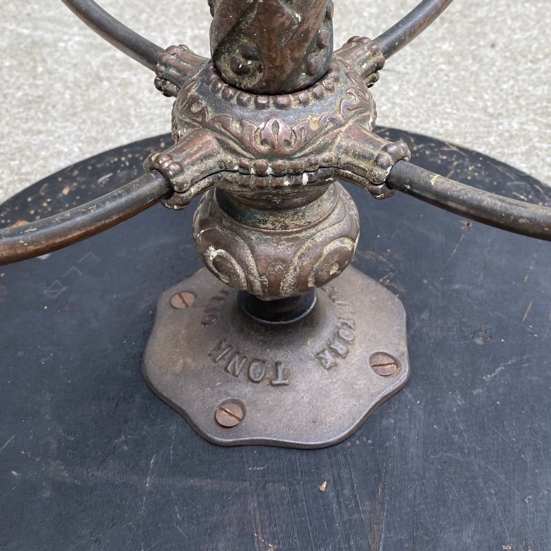 画像10: VINTAGE ANTIQUE TONK PIANO CHAIR STOOL  ヴィンテージ アンティーク ピアノチェア スツール 椅子 / 回転いす ウッド アイアン 木製 鉄 家具 店舗什器 アメリカ (2)