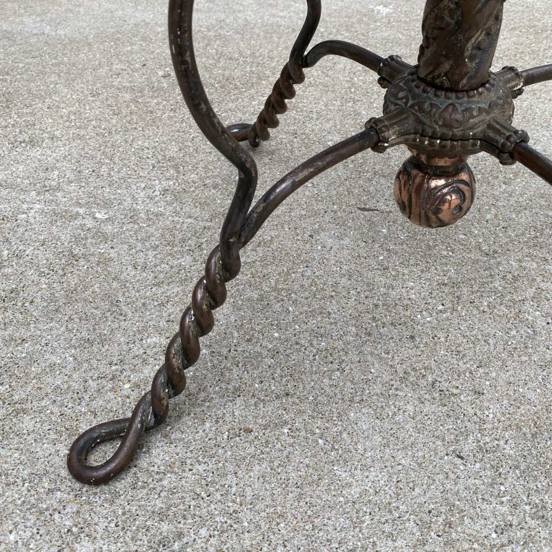 画像8: VINTAGE ANTIQUE TONK PIANO CHAIR STOOL  ヴィンテージ アンティーク ピアノチェア スツール 椅子 / 回転いす ウッド アイアン 木製 鉄 家具 店舗什器 アメリカ (2)