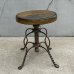 画像4: VINTAGE ANTIQUE TONK PIANO CHAIR STOOL  ヴィンテージ アンティーク ピアノチェア スツール 椅子 / 回転いす ウッド アイアン 木製 鉄 家具 店舗什器 アメリカ (2)