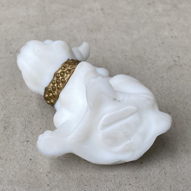 画像7: VINTAGE ANTIQUE  BULLDOG ヴィンテージ アンティーク フレンチブルドッグ オブジェ / コレクタブル ディスプレイ インテリア ガラス 置物 犬 動物 白色 アメリカ