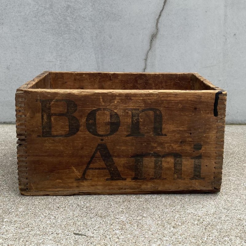 画像3: VINTAGE ANTIQUE WOOD CRATE WOODEN BOX BON AMI ヴィンテージ アンティーク ウッドボックス 木箱 / コレクタブル 収納 ケース ガレージ ガーデニング 店舗什器 アメリカ USA  