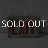 VINTAGE ANIQUE EXIT SIGN ヴィンテージ アンティーク 看板 電光看板 出口 / ライトサイン サインランプ 電飾看板 非常口 ガレージ 店舗什器 アメリカ