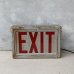 画像1: VINTAGE ANIQUE EXIT SIGN ヴィンテージ アンティーク 看板 電光看板 出口 / ライトサイン サインランプ 電飾看板 非常口 ガレージ 店舗什器 アメリカ (1)