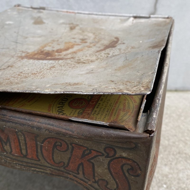 画像10: VINTAGE ANTIQUE MCCORMICK'S BISCUITTIN CAN ヴィンテージ アンティーク マコーミック ティン 缶 / ボックス アドバタイジング ディスプレイ ブリキ 小物入れ 収納 箱 企業物 店舗什器 アメリカ