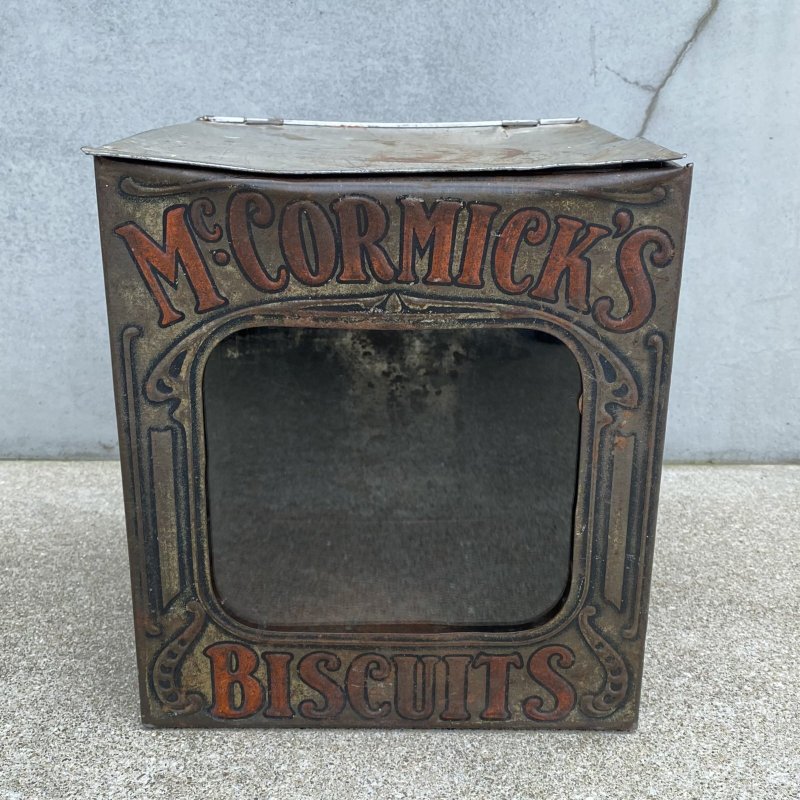 画像2: VINTAGE ANTIQUE MCCORMICK'S BISCUITTIN CAN ヴィンテージ アンティーク マコーミック ティン 缶 / ボックス アドバタイジング ディスプレイ ブリキ 小物入れ 収納 箱 企業物 店舗什器 アメリカ