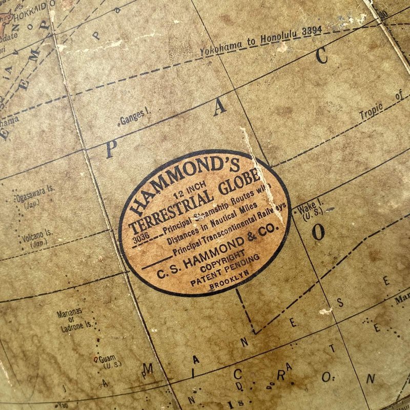 画像7: VINTAGE ANTIQUE C.S.HAMMOND&CO. GLOBE ヴィンテージ アンティーク 地球儀 / コレクタブル 地図 世界地図 インテリア 店舗什器 アメリカ USA 