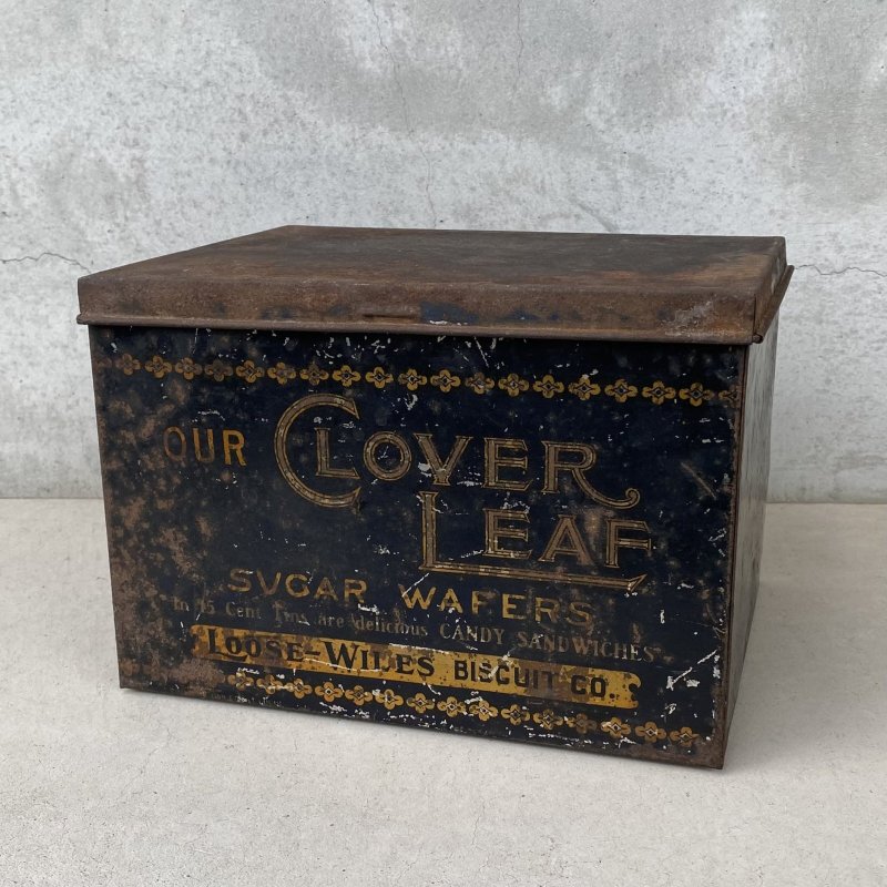 画像1: VINTAGE ANTIQUE LOOSE WILES BICUIT CO. TIN CAN ヴィンテージ アンティーク ビスケット ティン 缶  箱 ボックス / アドバタイジング  ブリキ 小物入れ 収納 雑貨 企業物 アメリカ