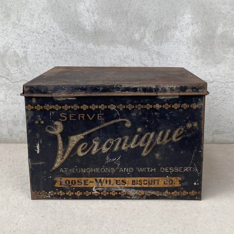 画像3: VINTAGE ANTIQUE LOOSE WILES BICUIT CO. TIN CAN ヴィンテージ アンティーク ビスケット ティン 缶  箱 ボックス / アドバタイジング  ブリキ 小物入れ 収納 雑貨 企業物 アメリカ