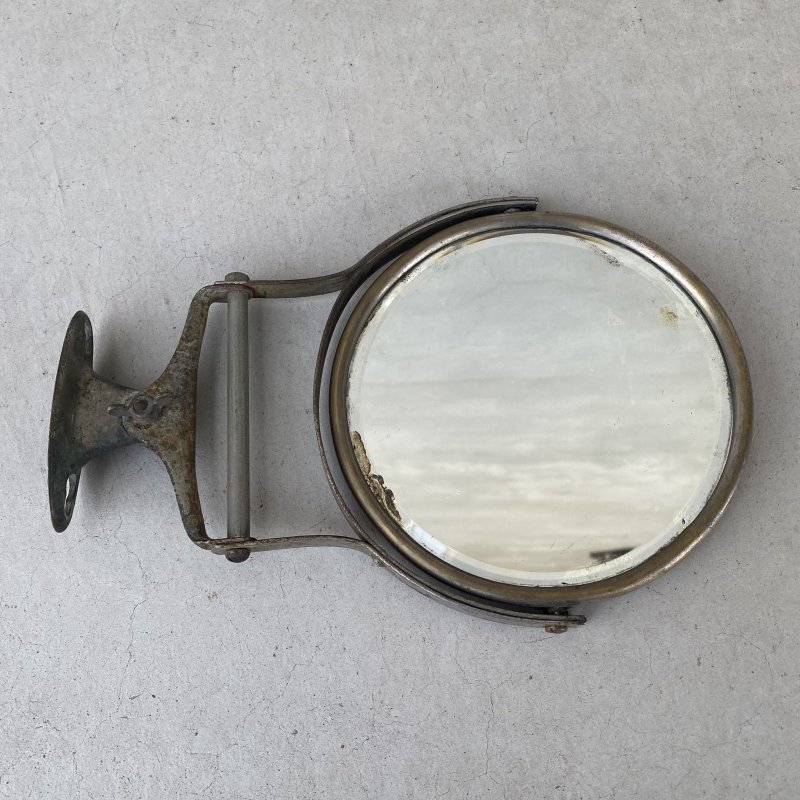 画像1: VINTAGE ANTIQUE WALL MIRROR ヴィンテージ アンティーク ウォールミラー 壁掛けミラー 鏡 / ラウンドミラー ウォールインテリア 店舗什器 アメリカ