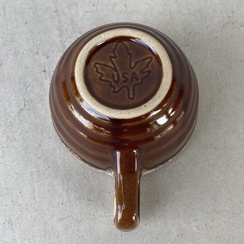 画像5: VINTAGE ANTIQUE CUP AND SAUCER ヴィンテージ アンティーク カップ＆ソーサー マグ 食器 陶器 / コーヒーカップ ブラウン 茶色 カフェ 喫茶店 店舗什器 アメリカ (2)