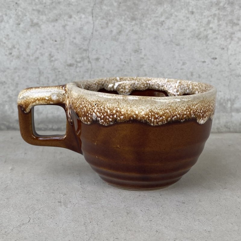 画像7: VINTAGE ANTIQUE CUP AND SAUCER ヴィンテージ アンティーク カップ＆ソーサー マグ 食器 陶器 / コーヒーカップ ブラウン 茶色 カフェ 喫茶店 店舗什器 アメリカ (2)