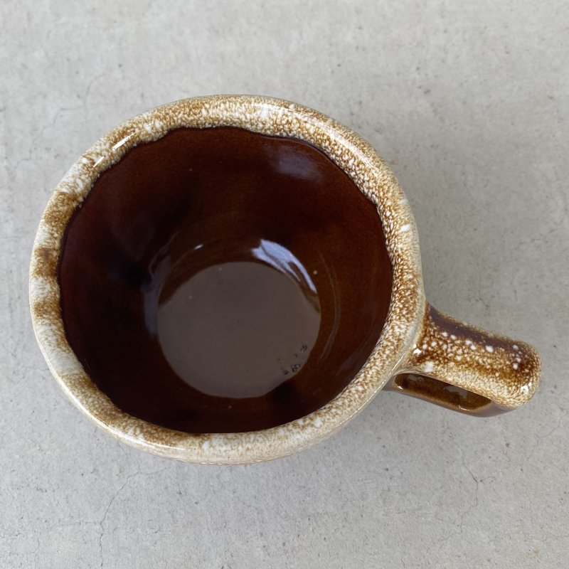 画像4: VINTAGE ANTIQUE CUP AND SAUCER ヴィンテージ アンティーク カップ＆ソーサー マグ 食器 陶器 / コーヒーカップ ブラウン 茶色 カフェ 喫茶店 店舗什器 アメリカ (1)