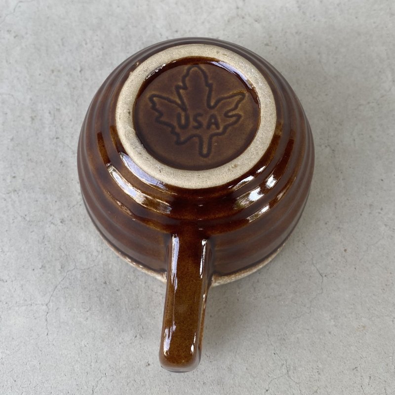 画像5: VINTAGE ANTIQUE CUP AND SAUCER ヴィンテージ アンティーク カップ＆ソーサー マグ 食器 陶器 / コーヒーカップ ブラウン 茶色 カフェ 喫茶店 店舗什器 アメリカ (1)