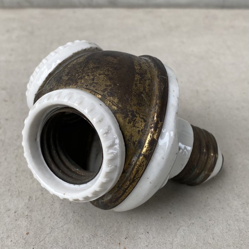画像3: VINTAGE ANTIQUE BENJAMIN SOCKET ヴィンテージ アンティーク ベンジャミンソケット / ランプ ライト 2灯 コレクタブル 照明 店舗什器 アメリカ USA (1)