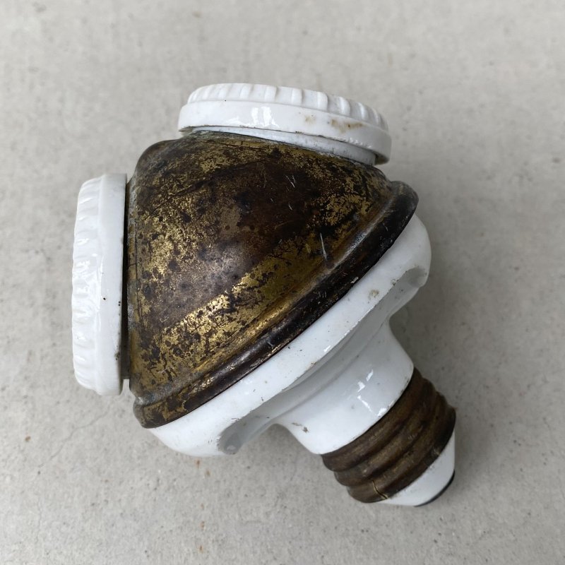 画像4: VINTAGE ANTIQUE BENJAMIN SOCKET ヴィンテージ アンティーク ベンジャミンソケット / ランプ ライト 2灯 コレクタブル 照明 店舗什器 アメリカ USA (1)