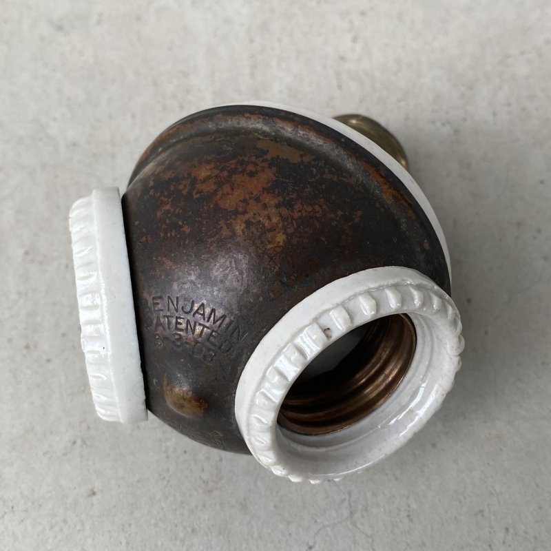 画像1: VINTAGE ANTIQUE BENJAMIN SOCKET ヴィンテージ アンティーク ベンジャミンソケット / ランプ ライト 2灯 コレクタブル 照明 店舗什器 アメリカ USA (4)