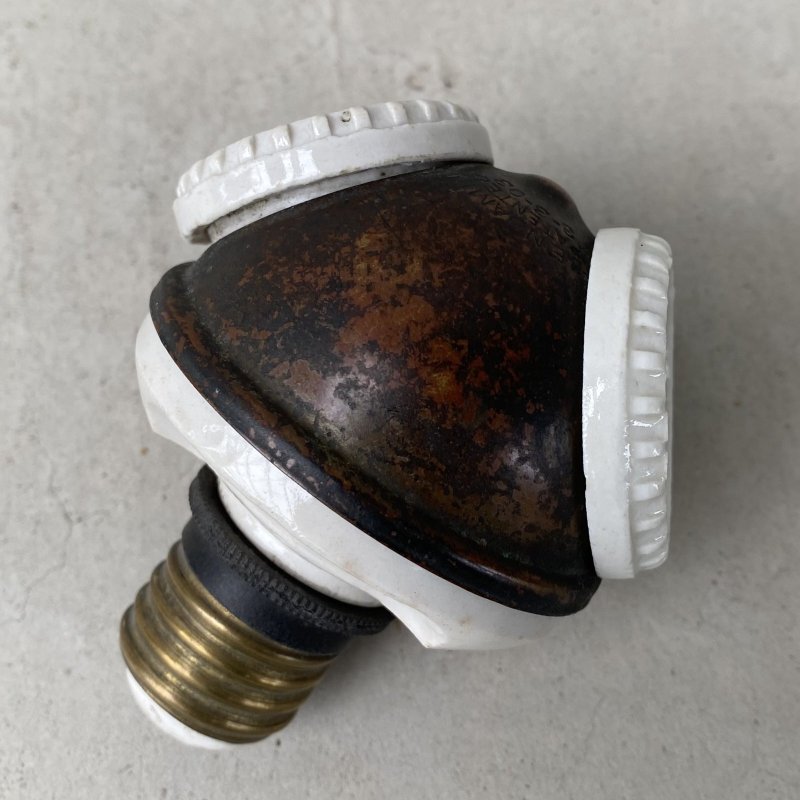 画像5: VINTAGE ANTIQUE BENJAMIN SOCKET ヴィンテージ アンティーク ベンジャミンソケット / ランプ ライト 2灯 コレクタブル 照明 店舗什器 アメリカ USA (4)