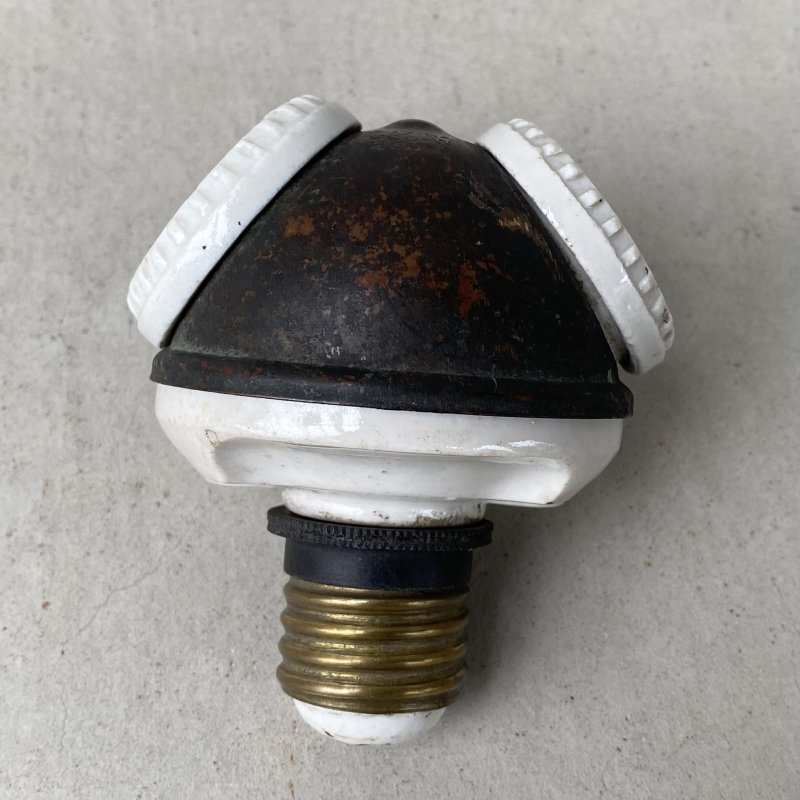 画像4: VINTAGE ANTIQUE BENJAMIN SOCKET ヴィンテージ アンティーク ベンジャミンソケット / ランプ ライト 2灯 コレクタブル 照明 店舗什器 アメリカ USA (4)