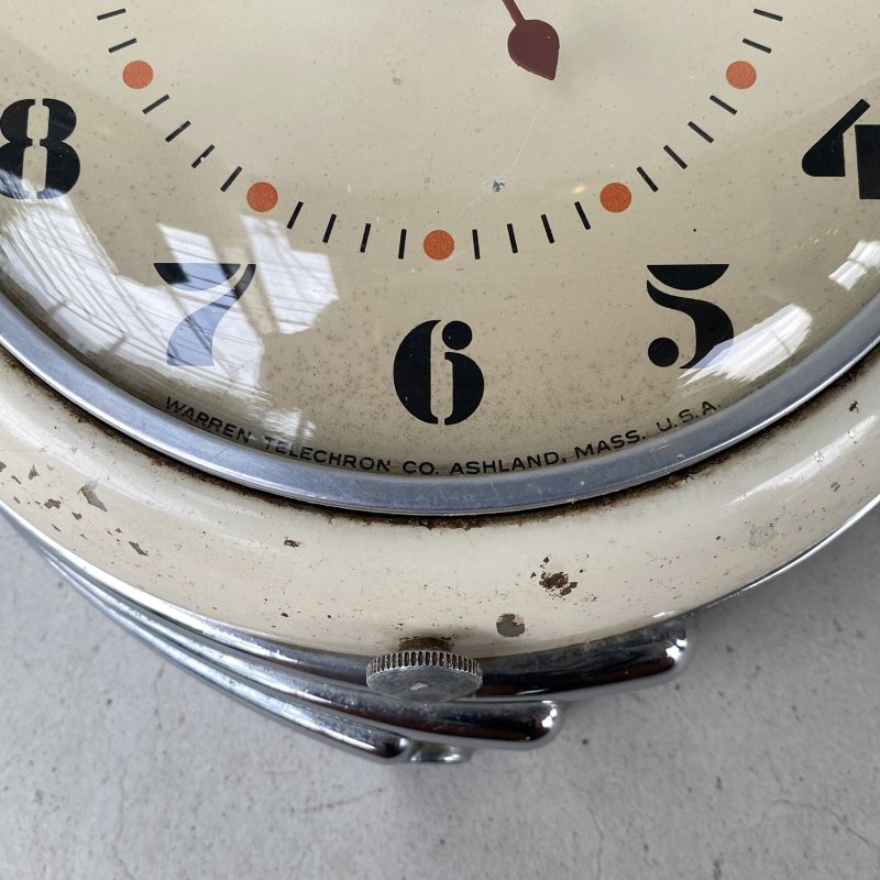 画像8: VINTAGE ANTIQUE WALL CLOCK  TELECHRON KITCHEN CLOCK ヴィンテージ アンティーク テレクロン ウォールクロック 壁掛け時計 キッチンクロック / インテリア ミッドセンチュリー アイボリー 店舗什器 アメリカ USA