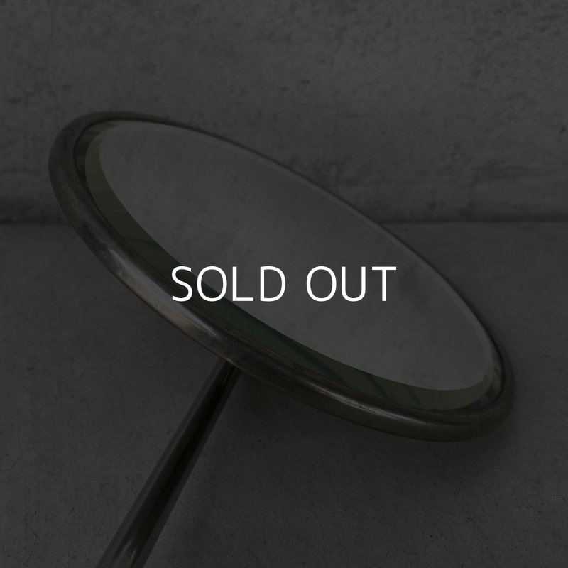 画像9: VINTAGE ANTIQUE MIRROR ヴィンテージ アンティーク スタンドミラー 鏡 / 卓上ミラー シェービングミラー ラウンド インテリア  化粧 店舗什器 アメリカ USA (5)