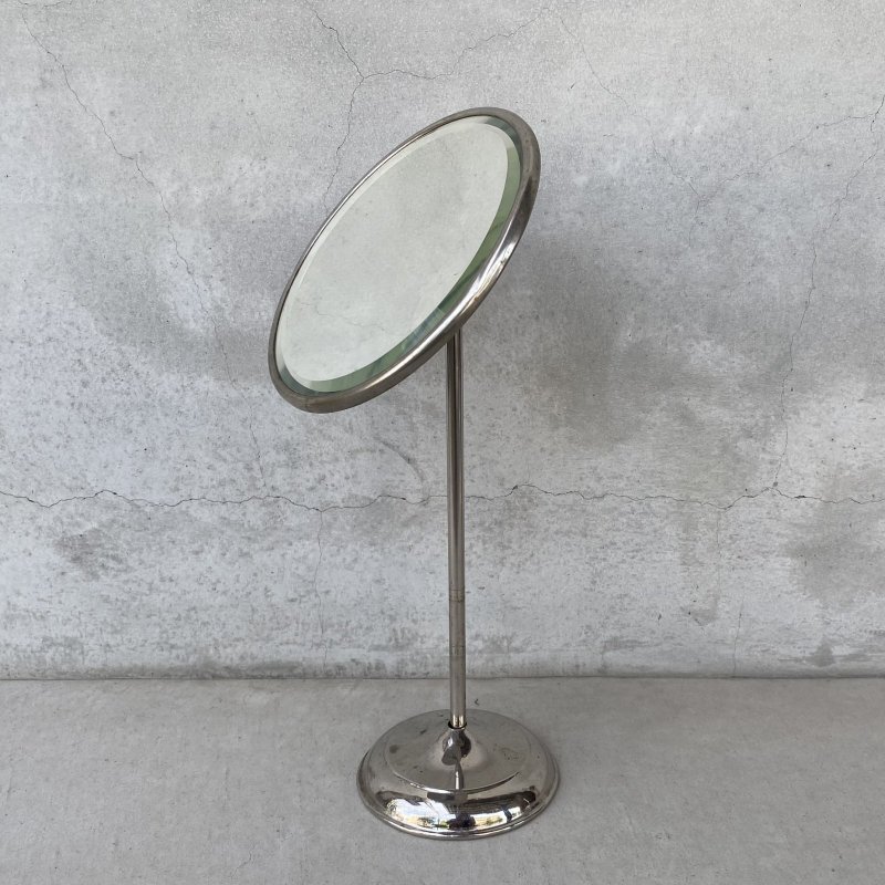 画像5: VINTAGE ANTIQUE MIRROR ヴィンテージ アンティーク スタンドミラー 鏡 / 卓上ミラー シェービングミラー ラウンド インテリア  化粧 店舗什器 アメリカ USA (5)