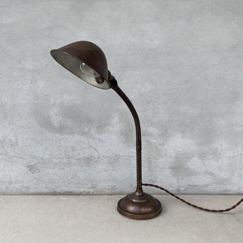 画像1: VINTAGE ANTIQUE FARIES DESK LAMP  STAND LIGHT ヴィンテージ アンティーク フェアリーズ デスクランプ デスクライト スタンドライト 卓上ライト 照明 / コレクタブル グースネック テーブルランプ 店舗什器 アメリカ