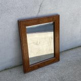 VINTAGE ANTIQUE WALL MIRROR ヴィンテージ アンティーク 鏡 ミラー 壁掛けミラー ウォールミラー / インテリア ウッド 木製 店舗什器 アメリカ (4)