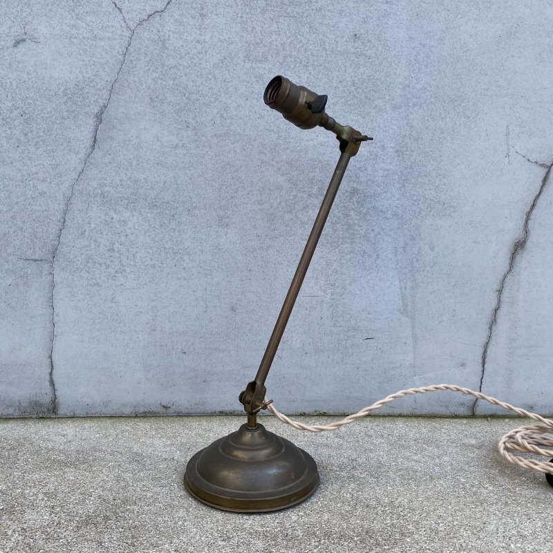 画像1: VINTAGE ANTIQUE FARIES DESKLAMP STANDLIGHT ヴィンテージ アンティーク フェアリーズ デスクランプ スタンドライト 卓上照明 / コレクタブル テーブルランプ ブラス 真鍮 店舗什器 アメリカ (2)