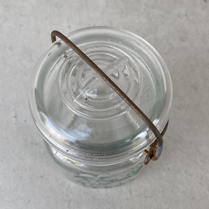 画像5: VINTAGE ANTIQUE BALL IDEAL JAR ヴィンテージ アンティーク ボール ジャー ガラス瓶 アメリカ / ワイヤー付き クリアー ディスプレイ ボトル 小物入れ 収納 店舗什器 (2)