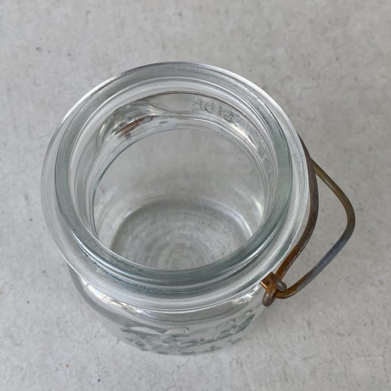 画像7: VINTAGE ANTIQUE BALL IDEAL JAR ヴィンテージ アンティーク ボール ジャー ガラス瓶 アメリカ / ワイヤー付き クリアー ディスプレイ ボトル 小物入れ 収納 店舗什器 (2)