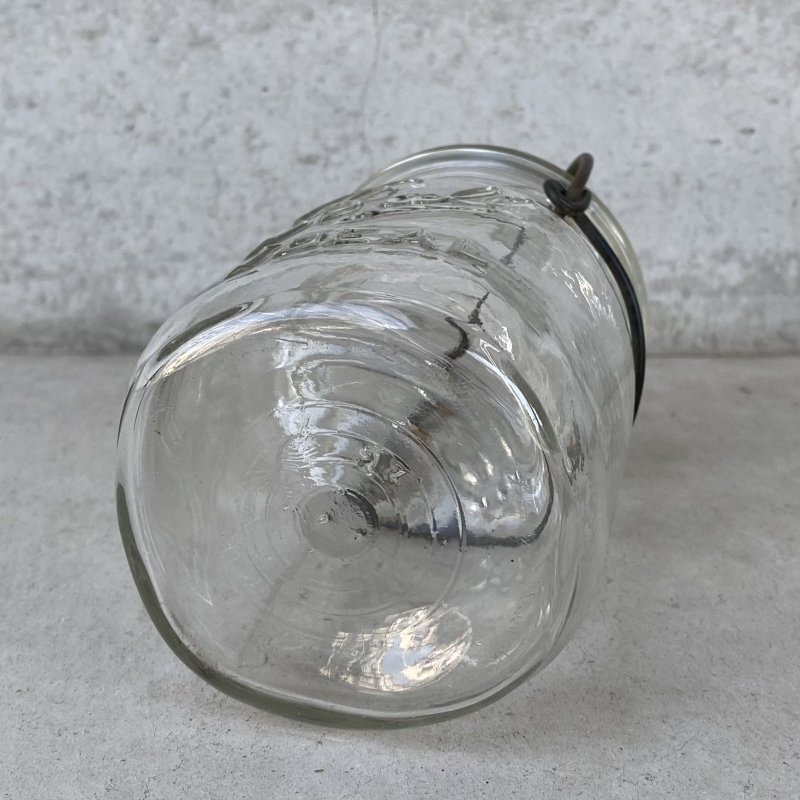 画像6: VINTAGE ANTIQUE BALL IDEAL JAR ヴィンテージ アンティーク ボール ジャー ガラス瓶 アメリカ / ワイヤー付き クリアー ディスプレイ ボトル 小物入れ 収納 店舗什器 (4)
