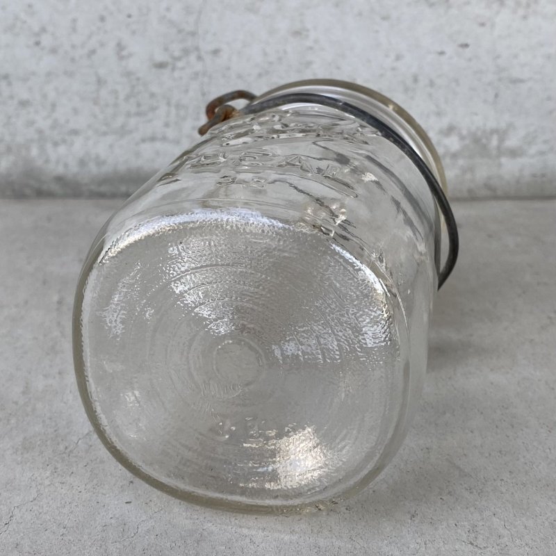 画像6: VINTAGE ANTIQUE BALL IDEAL JAR ヴィンテージ アンティーク ボール ジャー ガラス瓶 アメリカ / ワイヤー付き クリアー ディスプレイ ボトル 小物入れ 収納 店舗什器 (3)