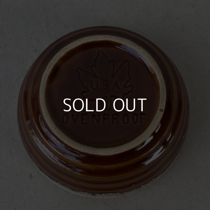 画像7: VINTAGE ANTIQUE BOWL ヴィンテージ アンティーク ボウル 食器 陶器 /  ブラウン 茶色 カフェ 喫茶店 店舗什器 アメリカ (7)