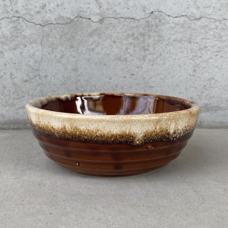 画像5: VINTAGE ANTIQUE BOWL ヴィンテージ アンティーク ボウル 食器 陶器 /  ブラウン 茶色 カフェ 喫茶店 店舗什器 アメリカ (7)