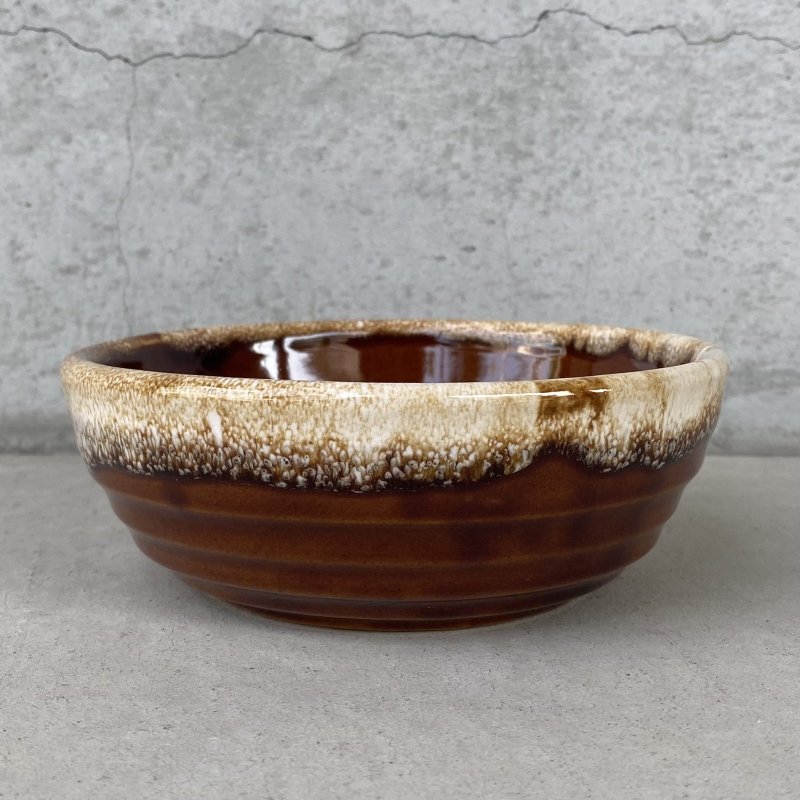 画像3: VINTAGE ANTIQUE BOWL ヴィンテージ アンティーク ボウル 食器 陶器 /  ブラウン 茶色 カフェ 喫茶店 店舗什器 アメリカ (7)