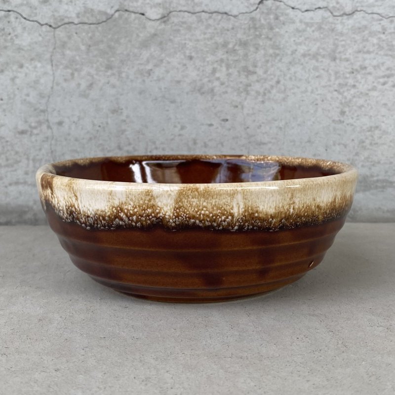 画像4: VINTAGE ANTIQUE BOWL ヴィンテージ アンティーク ボウル 食器 陶器 /  ブラウン 茶色 カフェ 喫茶店 店舗什器 アメリカ (7)