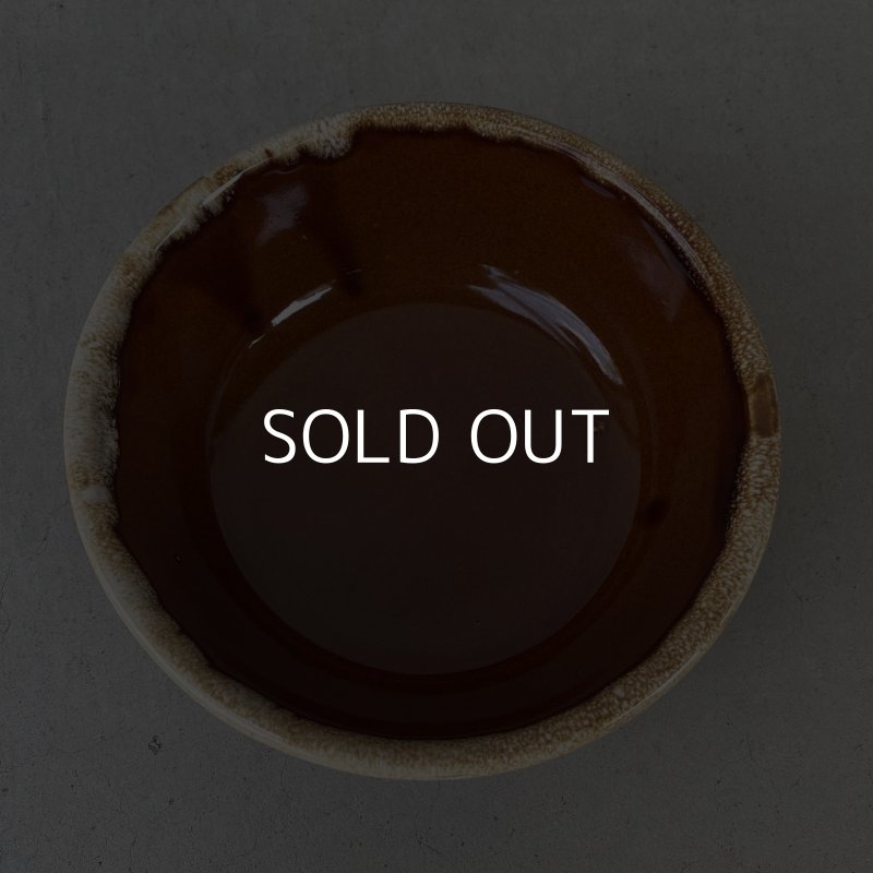 画像6: VINTAGE ANTIQUE BOWL ヴィンテージ アンティーク ボウル 食器 陶器 /  ブラウン 茶色 カフェ 喫茶店 店舗什器 アメリカ (7)