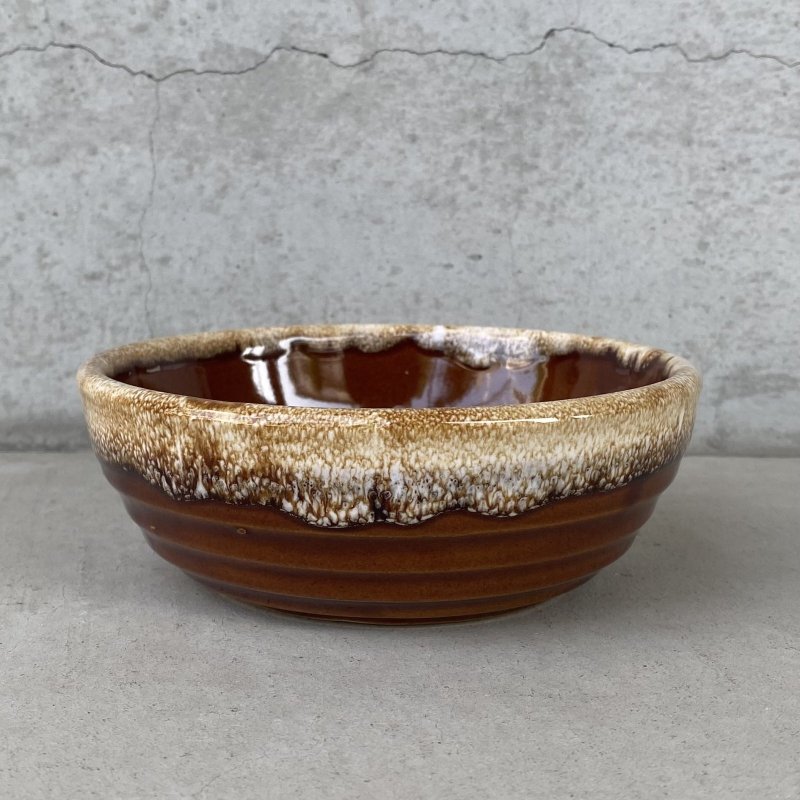 画像2: VINTAGE ANTIQUE BOWL ヴィンテージ アンティーク ボウル 食器 陶器 /  ブラウン 茶色 カフェ 喫茶店 店舗什器 アメリカ (7)