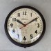 画像1: VINTAGE ANTIQUE WALL CLOCK TELECHRON ヴィンテージ アンティーク ウォールクロック テレクロン 壁掛け時計 / スクールクロック ベークライト ブラウン 茶色 店舗什器 アメリカ  (1)