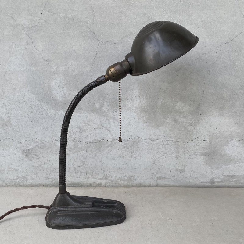 画像4: VINTAGE ANTIQUE DESKLAMP LEVITON ヴィンテージ アンティーク デスクランプ スタンドライト 卓上ライト 照明 / グースネック インダストリアル アイアン 鉄 店舗什器 アメリカ