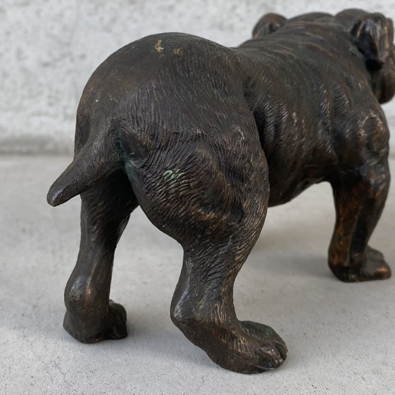 画像9: VINTAGE ANTIQUE BULLDOG FIGURE ヴィンテージ アンティーク ブルドッグ オブジェ 置物 / コレクタブル ディスプレイ インテリア 犬 動物 鋳物 アメリカ 